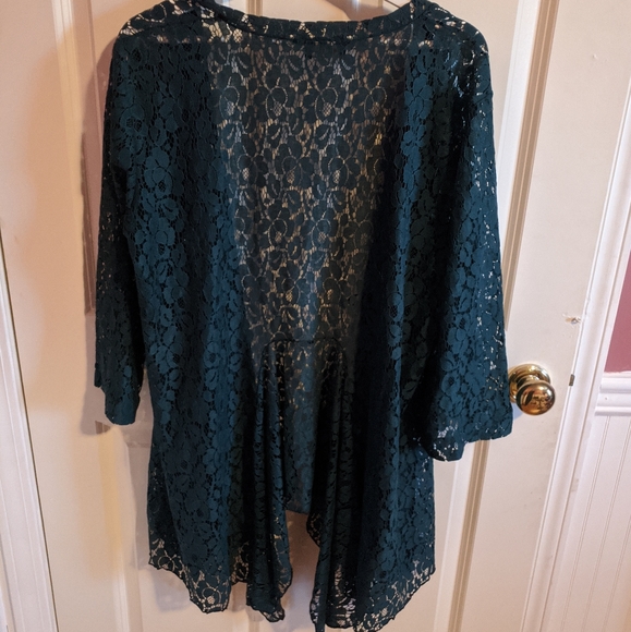 Lee Anderson Green Lace Cardigan - Picture 5 of 6